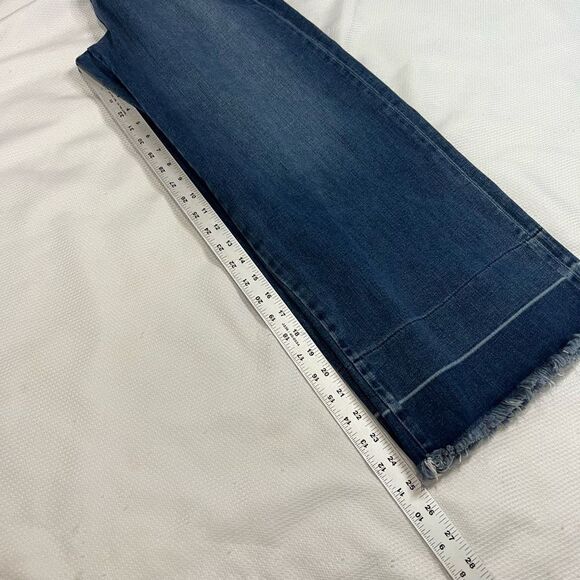 Free People Wide Leg Raw Hem Jeans - Picture 9 of 10